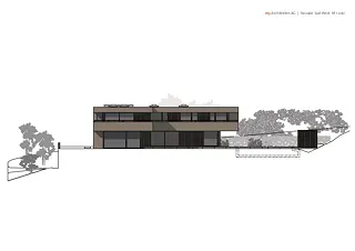m3 EFH Küsnacht Fassade Süd-West
