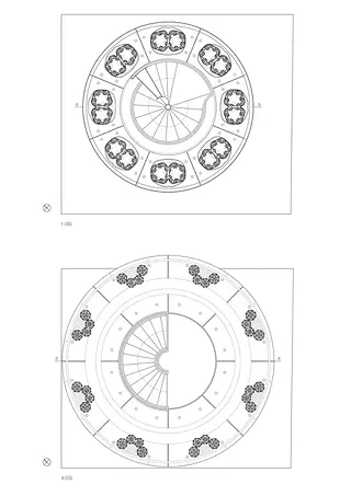Plans du 1er et du 4ème étage