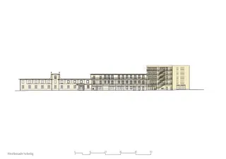 Façade ouest côté cour