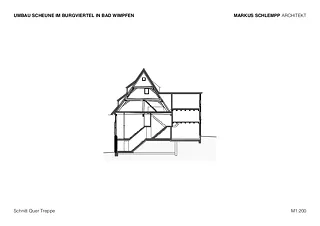 Coupe transversale escalier