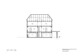 Coupe longitudinale auberge