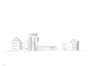 Gartenwohnen Südfassade 1/100