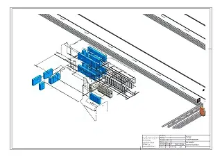 3D-Ansicht Elektroinstallationen - Technisches Lokal