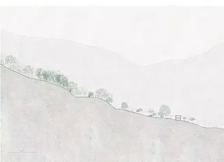Coupe dans terrain