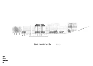 Coupe / Vue Nord-Est