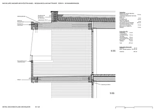 Detail Dachanschluss mit Balkon