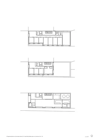 Grundriss Erdgeschoss, 3. und 6. Obergeschoss et 6