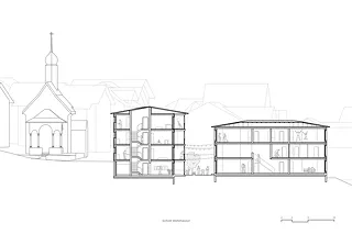 Coupe maisons d'habitation