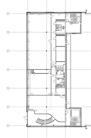 1. Obergeschoss Kopfbau. Büronutzung und Events