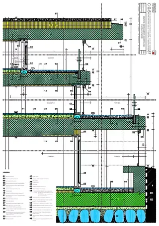 Schnitt Schiebefenster und -türen, Nordfassade