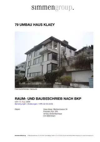Baubeschrieb