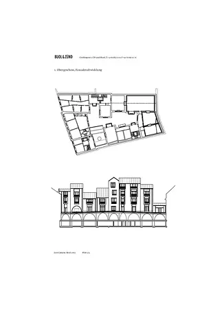 Grundriss 1.OG und Fassadenabwicklung