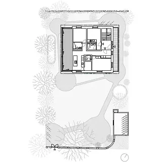 Rez-de-chaussée avec environnement