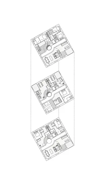 Grundriss Regelgeschoss 1:100 Quartier Forêts
