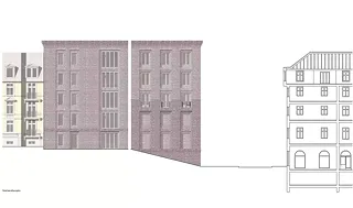 Nordwestfassade / Ansicht Innenhof