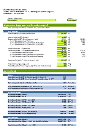 Estimation des coûts