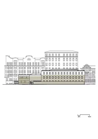 BWA, Ambassade de Moscou, Seitenfassade