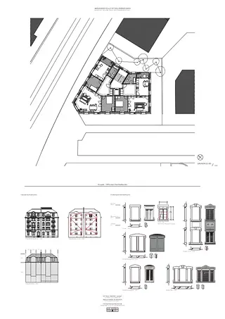 Grundriss Obergeschoss / Untersuchung Fassaden