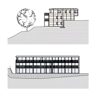 Façades est et sud