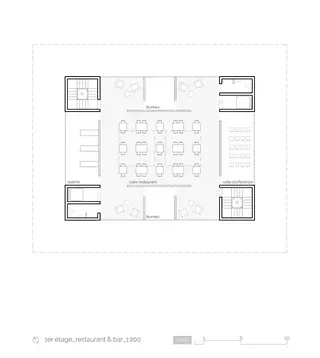 Plan restaurant 1:200