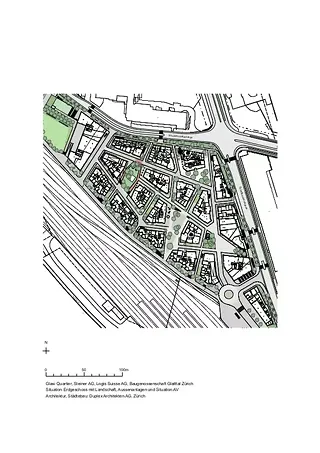 Situation Erdgeschoss mit Landschaft, Aussenanlagen und Situation AV