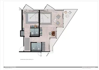 Suite und Zimmer in der Farbvariante blau