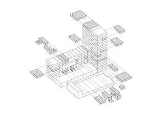 Axonometrie Wohnungstypologien
