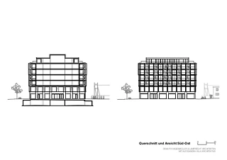 Querschnitt und Süostfassade
