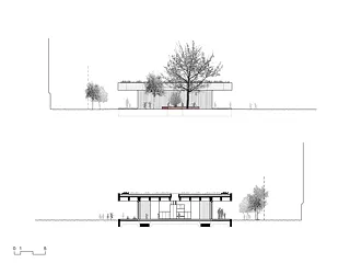 Façade et coupe transversale