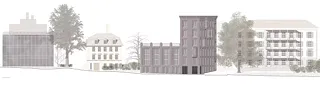 Südwestfassade / Ansicht Plattenstrasse