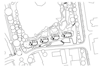 Plan du rez-de-chaussée avecenvironnement 1:750