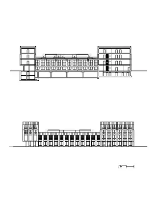 Schnitt und Südfassade