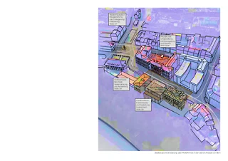 Axonometrischer Lageplan Kulturcluster