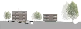 Façade est maison A et B