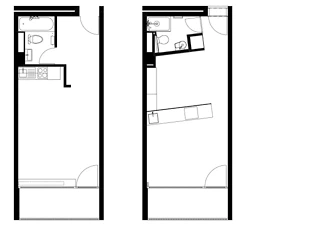 Grundriss Vorher-Nachher s/w