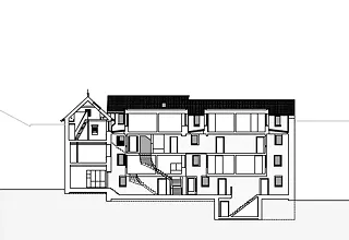 Bâtiment de la Passade: Coupe