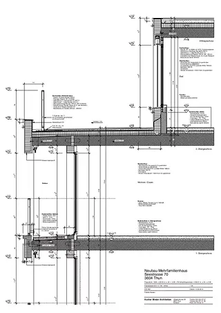 Coupe de façade 2e étage – attique
