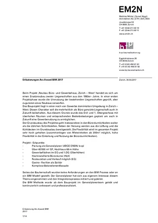 Erläuterung Arc-Award BIM 2017