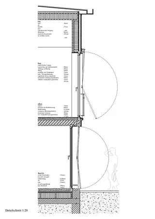 Detailschnitt Anbau 1:20