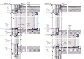 Fassadendetail Vertikalschnitt Loggia