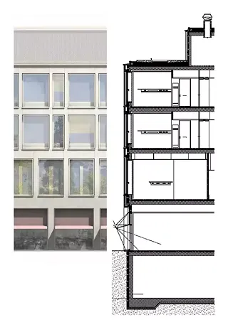Detailschnitt Fassade