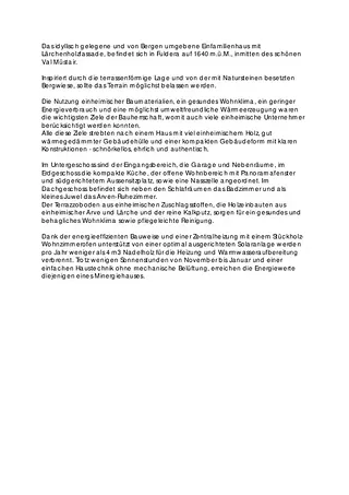 Objektbeschrieb