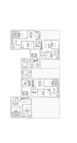 Grundriss 1:100 Regelgeschoss Quartier Canaux