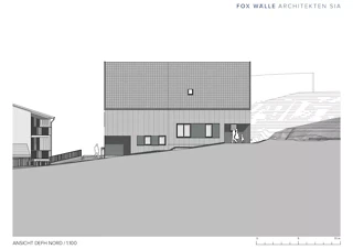 Nordfassade Doppeleinfamilienhaus