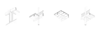Knotendetails der hybriden Materialverbindungen