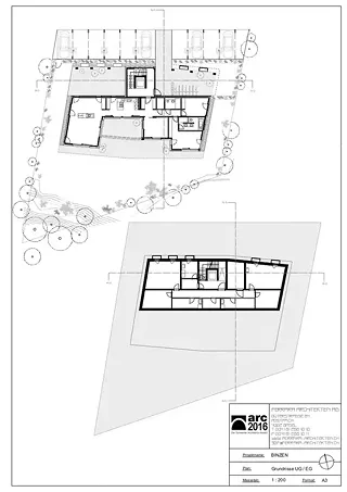 Plan sous-sol/rez-de-chaussée