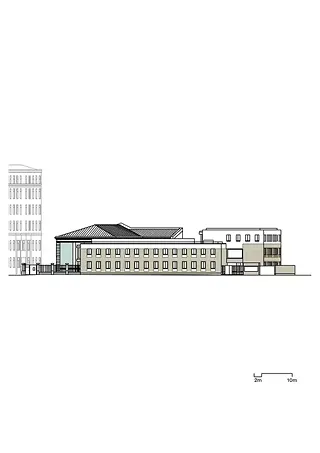 BWA, Ambassade de Moscou, Fassade Strasse Goussiatnikov