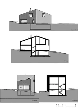 Elévation Nord Coupe AA Coupe BB Elevation Ouest
