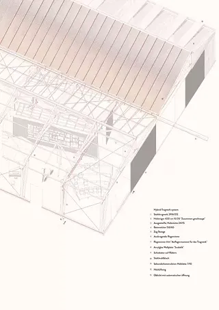 Axonométrie du hangar