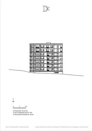 Vue de la façade sud du bâtiment A